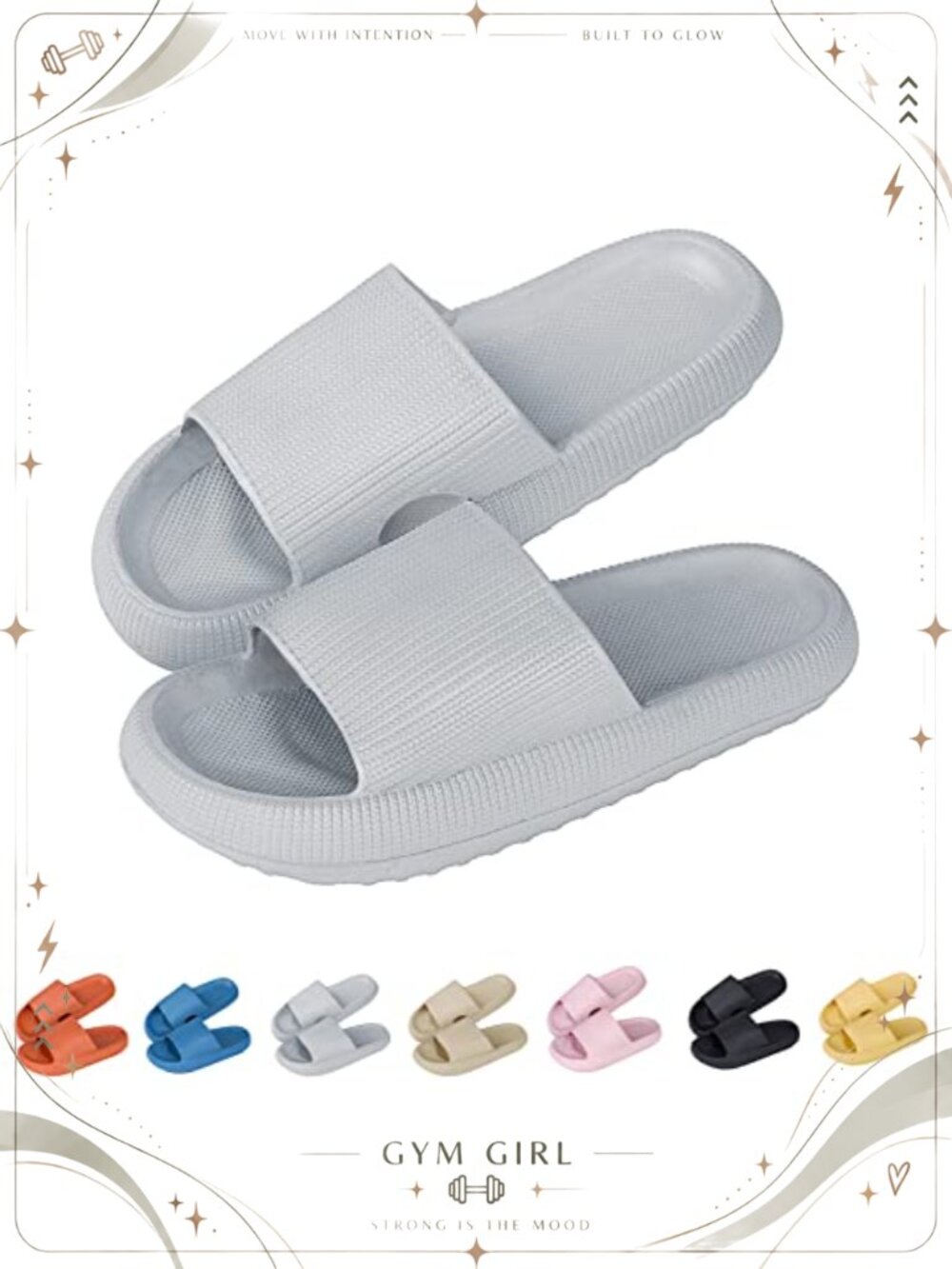 Cloud Slide Slippers EVA Anti-Slip Open Toe Unisex Shower Pool